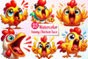 Funny Chicken Face Clipart Bundle