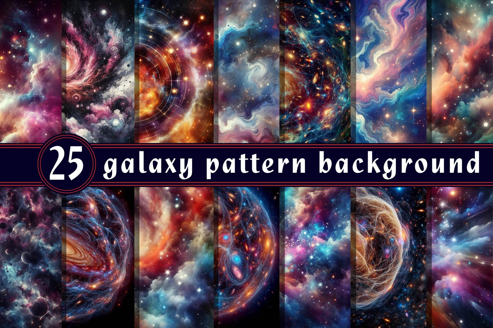 Galaxy Pattern Background Clipart Bundle - CraftNest - Digital Crafting and Art