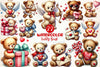 Teddy Bear Valentine Bear Love Clipart Bundle