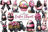 Black & Pink Easter Clipart Bundle