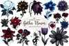 Dark Moody Gothic Flower Clipart Bundle 1
