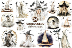 Halloween Witches Clipart Bundle - CraftNest - Digital Crafting and Art