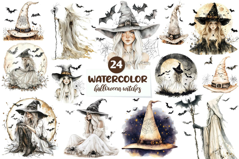 Halloween Witches Clipart Bundle - CraftNest - Digital Crafting and Art