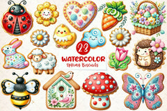 Spring Biscuits Clipart Bundle - CraftNest - Digital Crafting and Art