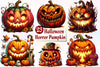 Horror Pumpkin Clipart Bundle