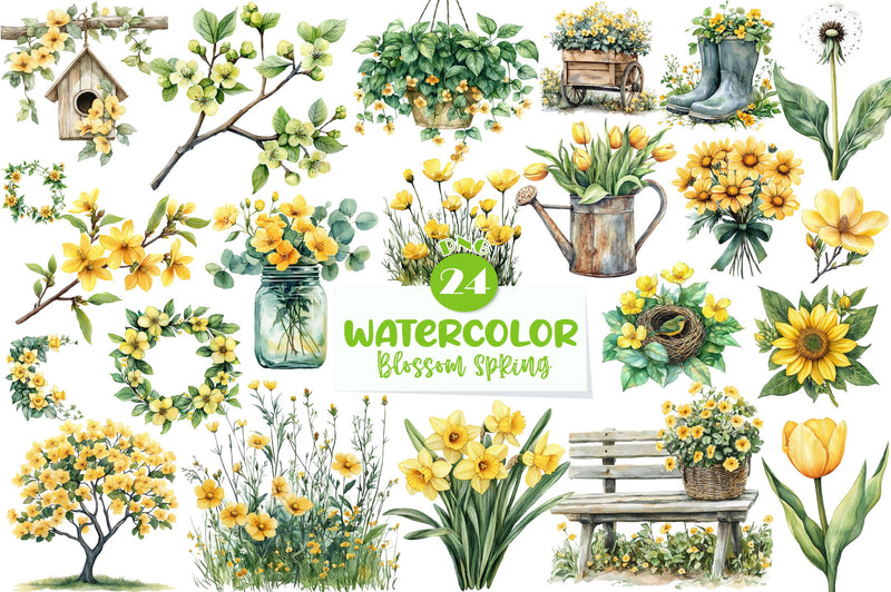 Blossom Spring Clipart Bundle - CraftNest - Digital Crafting and Art