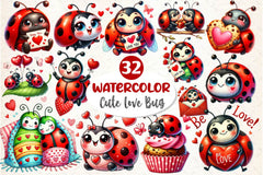 Cute Love Bug Clipart Bundle - CraftNest - Digital Crafting and Art