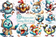 Funny Bird Funny Bird Clipart Bundle 2 - CraftNest - Digital Crafting and Art