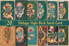Vintage Style Deck Tarot Card Clipart Bundle - CraftNest - Digital Crafting and Art