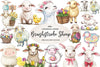Brushstroke Sheep Easter Clipart Bundle
