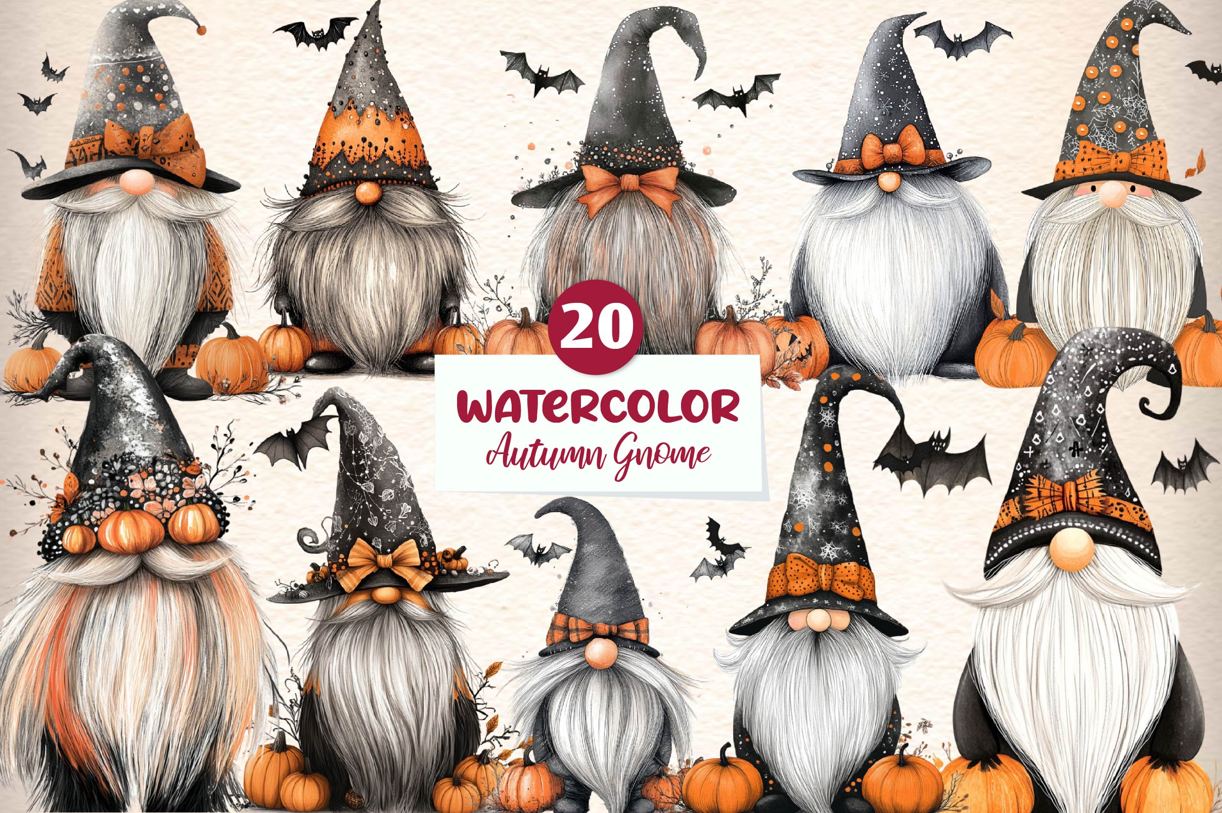 Autumn Gnome Clipart Bundle - CraftNest - Digital Crafting and Art