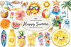 Happy Summer Element Clipart Bundle