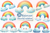 Cheerful Rainbow Clipart Bundle