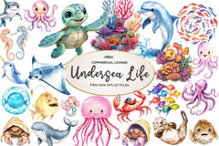 Cute Undersea Life Clipart Bundle - CraftNest - Digital Crafting and Art