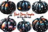 Black Starry Pumpkin Clipart Bundle