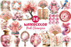 Pink Chinoiserie Summer Clipart Bundle