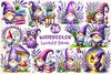 Lavender Purple Gnome Clipart Bundle 4