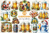Funny Christmas Beer Bottle Clipart Bundle 3