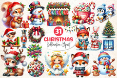 Adorable Christmas Clipart Bundle - CraftNest - Digital Crafting and Art