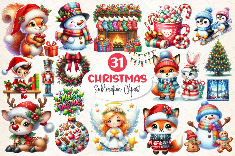 Adorable Christmas Clipart Bundle - CraftNest - Digital Crafting and Art