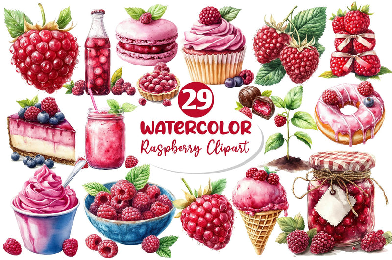 Raspberry Clipart Bundle 3 - CraftNest - Digital Crafting and Art