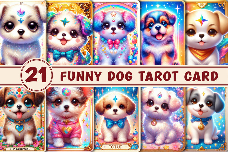 Funny Dog Tarot Card Clipart Bundle - CraftNest - Digital Crafting and Art