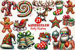Funky Christmas Clipart Bundle 1 - CraftNest - Digital Crafting and Art
