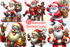 Funny Christmas Santa Clipart Bundle 3