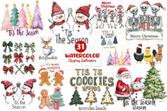 Retro Christmas Quotes Clipart Bundle - CraftNest - Digital Crafting and Art