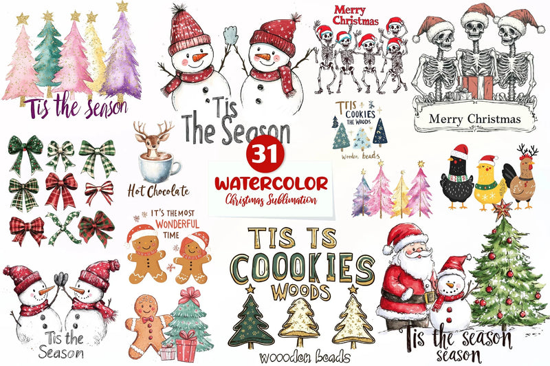 Retro Christmas Quotes Clipart Bundle - CraftNest - Digital Crafting and Art