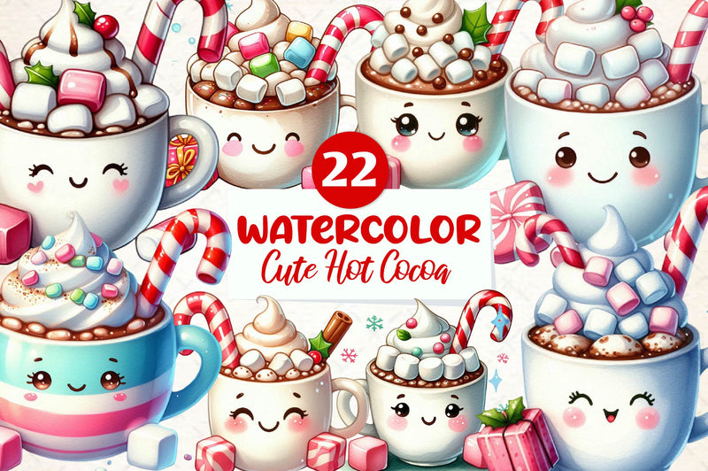 Cute Hot Cocoa Clipart Bundle - CraftNest - Digital Crafting and Art