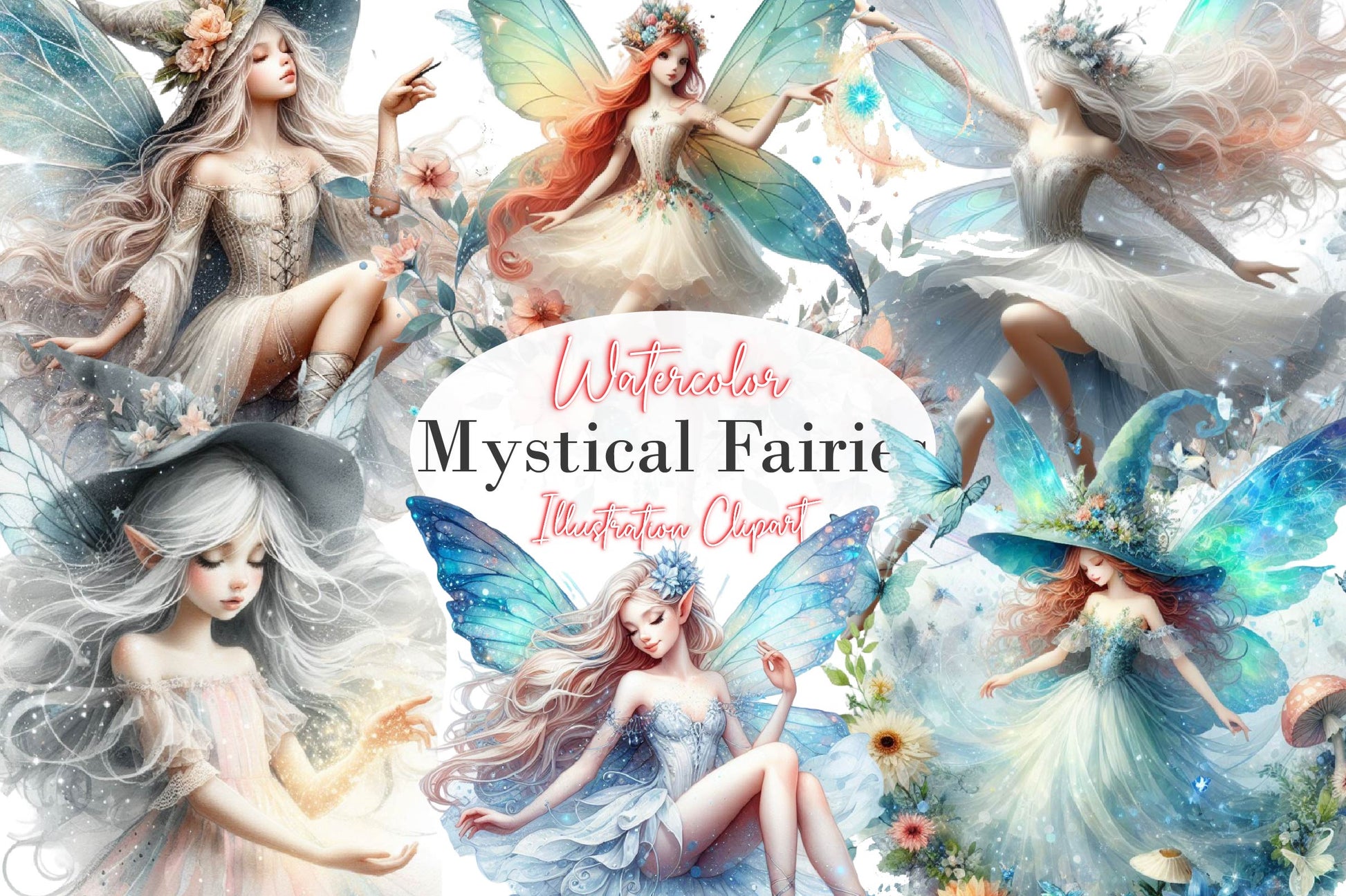 Mystical Fairies Clipart Bundle - CraftNest - Digital Crafting and Art