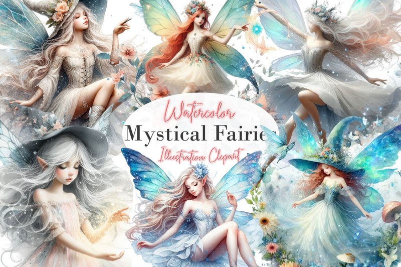 Mystical Fairies Clipart Bundle - CraftNest - Digital Crafting and Art