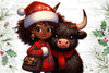 African American Christmas Girl Clipart Bundle 18