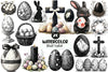 Black Easter Clipart Bundle