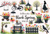 Black Spring Outdoor Clipart Bundle