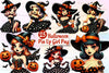 Vintage Halloween Pin Up Girl Clipart Bundle