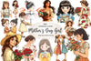 Mothers Day Girl Clipart Bundle