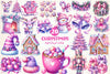 Pastel Purple & Pink Christmas Clipart Bundle