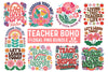 Teacher Boho Floral SVG Bundle