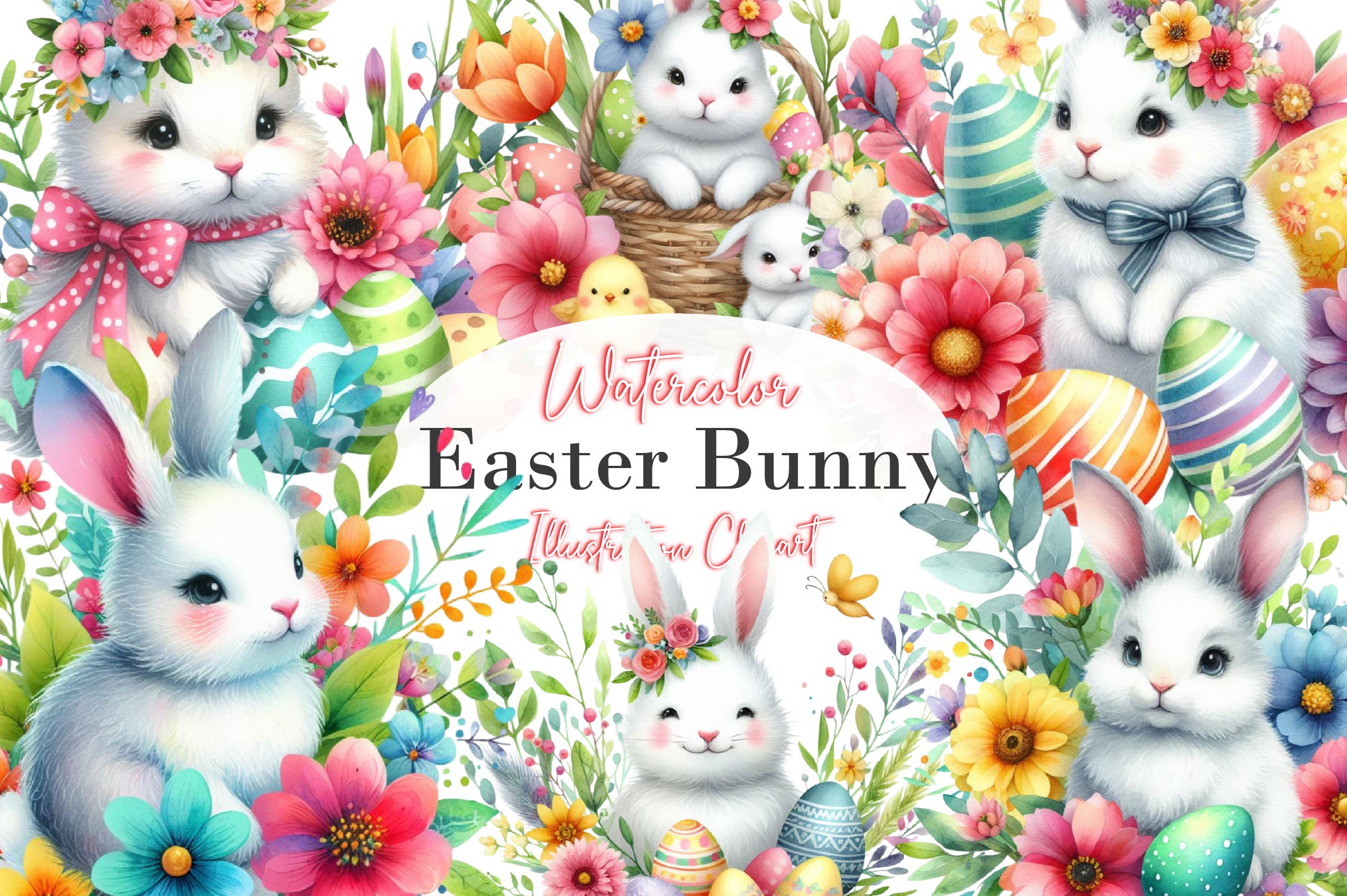 Easter Bunny Clipart Bundle 10 - CraftNest - Digital Crafting and Art