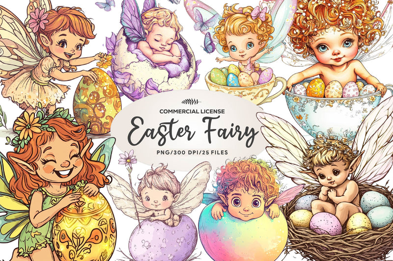 Easter Fairy Clipart Bundle - CraftNest - Digital Crafting and Art