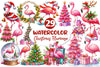 Christmas Flamingo Clipart Bundle 3