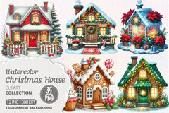 Christmas House Clipart Bundle 2 - CraftNest - Digital Crafting and Art
