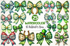 St Patricks Day Bow Clipart Bundle 3 - CraftNest - Digital Crafting and Art