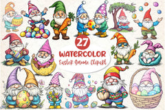 Easter Gnome Clipart Bundle 10 - CraftNest - Digital Crafting and Art