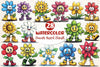 Flowers Mascot Clipart Bundle