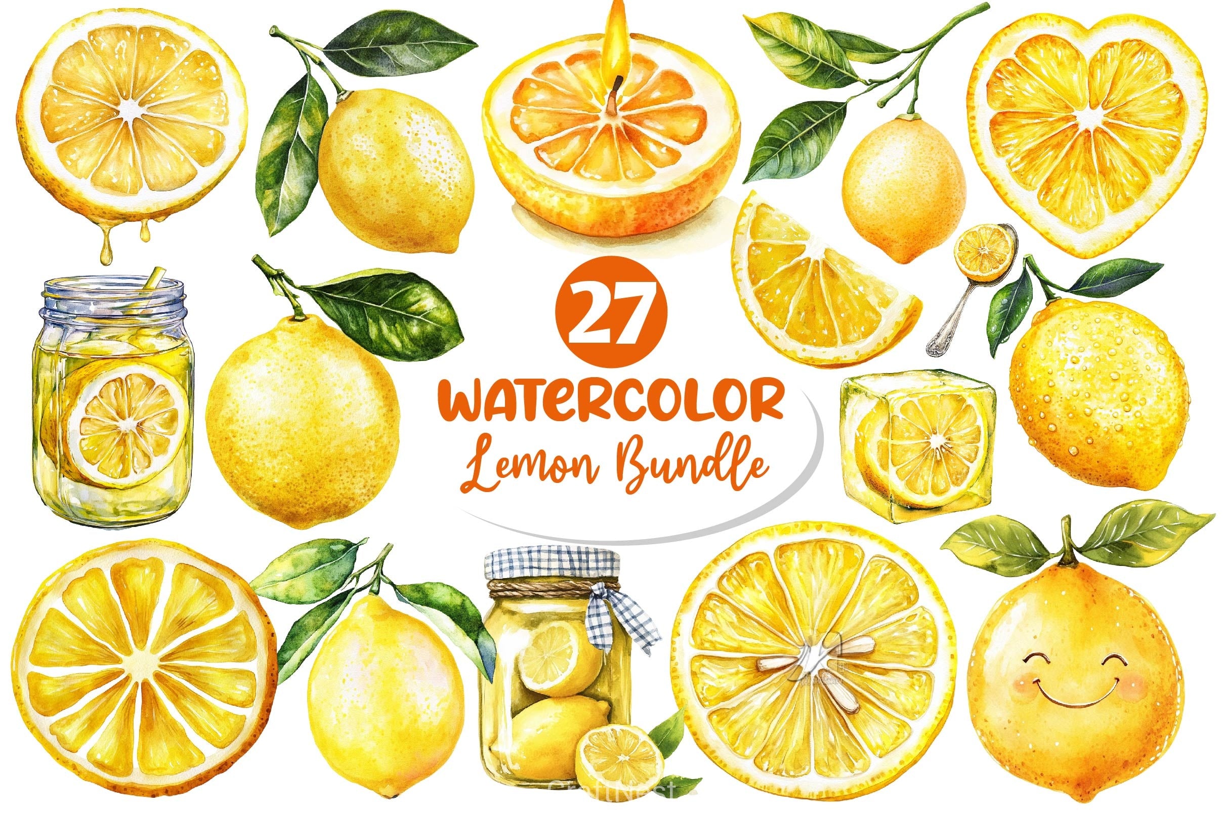 Lemon Clipart Bundle 2 - CraftNest - Digital Crafting and Art