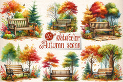 Autumn Scene Clipart Bundle - CraftNest - Digital Crafting and Art
