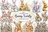 Springtime Bunny Family Clipart Bundle